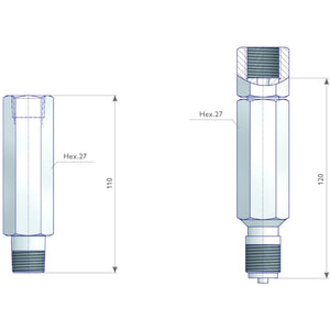 Manometer-Siphon Zur Vertikalen Montage - Wassersackrohre - Manometer-Siphon Zur Vertikalen Montage